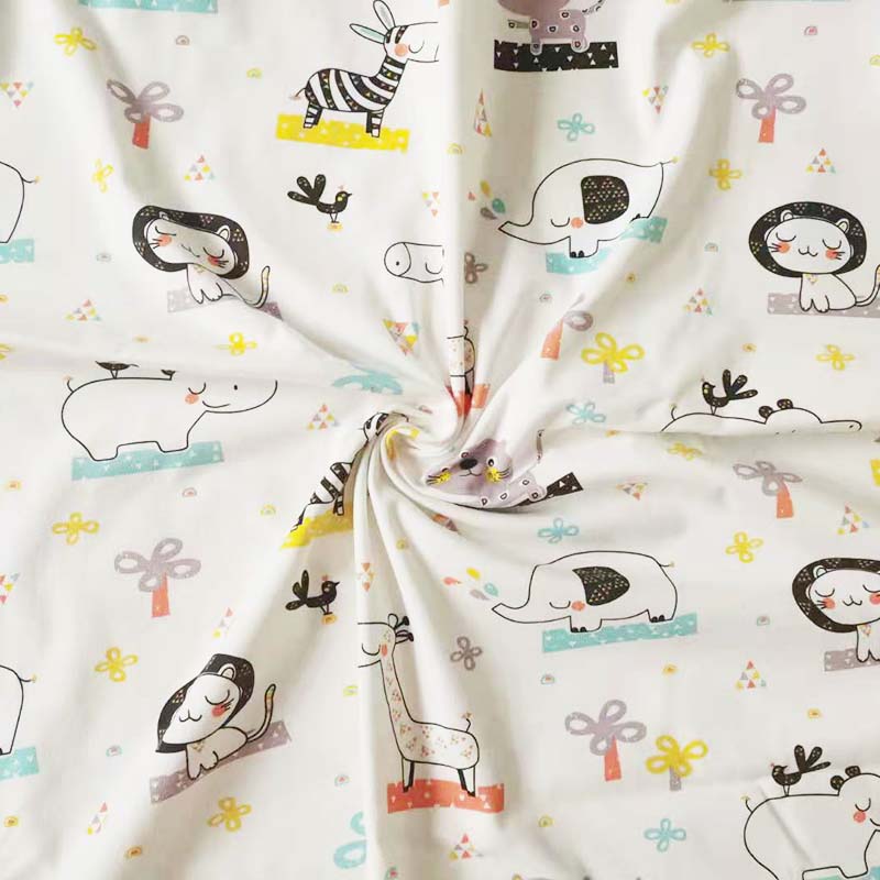 Baby Clothing High Quality - 190gsmの柔らかく高品質な、吸水性と通気性に優れた、かわいらしいベビー服や寝具に使用できる、純綿の縫製用生地、インターロック生地。