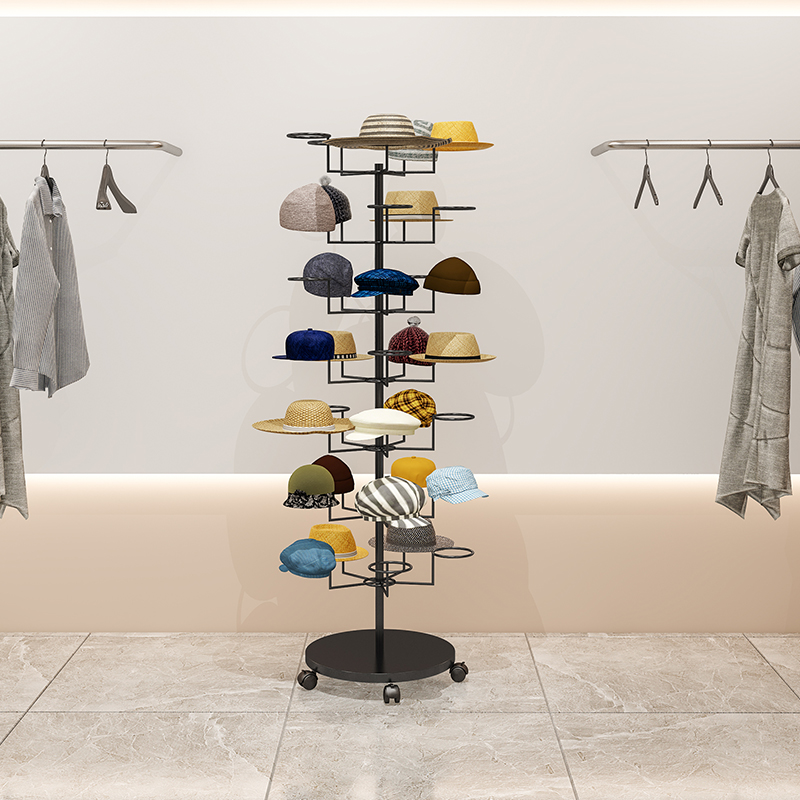 Baby Clothing Hanging Rack - # 帽子陳列棚 床から天井までの婦人服・子供服・ママ＆ベビー用品収納 帽子ラック 帽子掛けホルダー 多層式