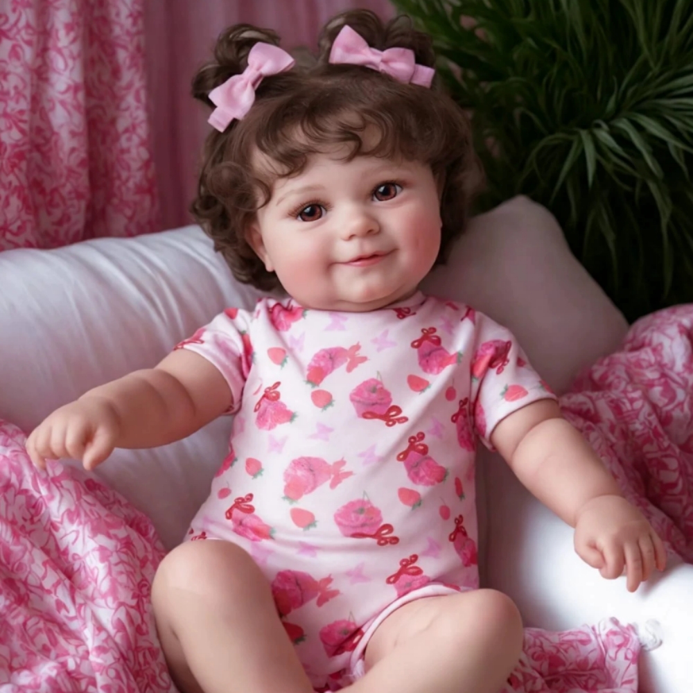 Baby Clothing Dresser - 50cm/20インチのフルビニール製リボーンドール、リアルで可愛い植毛された髪の女の子の人形、子供向け着せ替えゲームのお供おもちゃ、ギフト