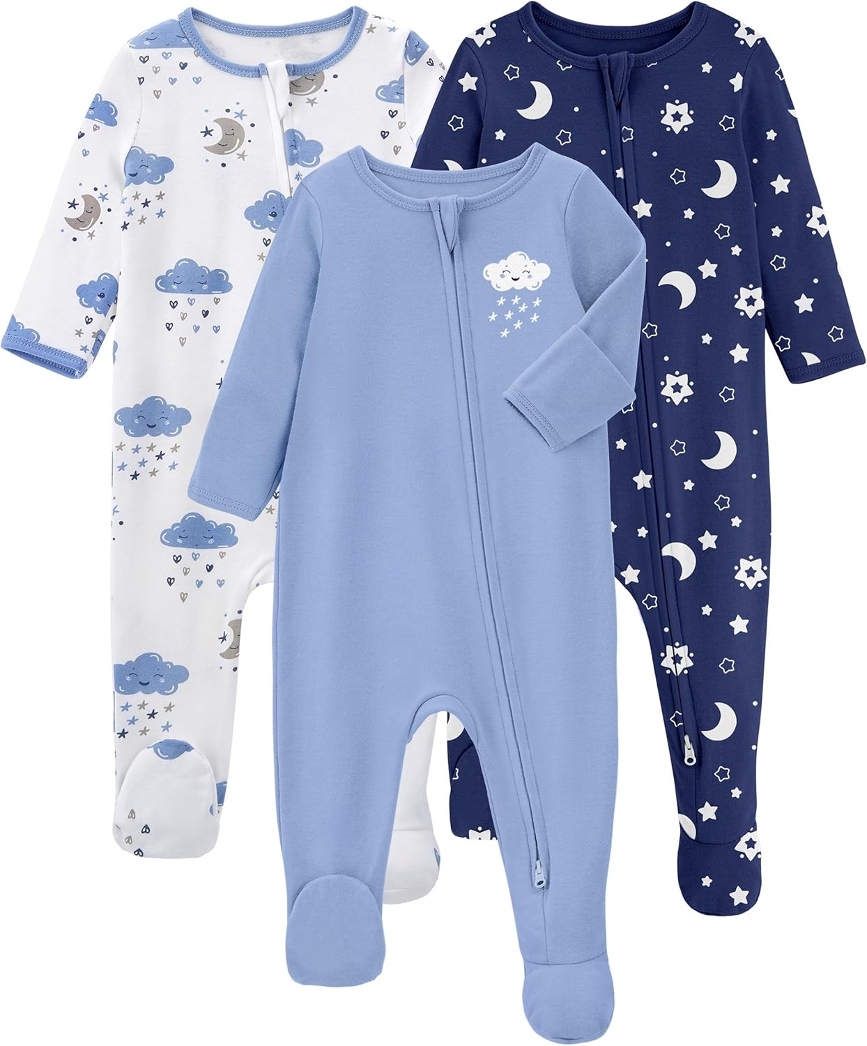 Baby Clothing Organic - ベビーパジャマ 100%オーガニックコットン ベビー寝巻き 新生児0-3ヶ月、3-6ヶ月、6-9ヶ月 男の子 女の子用