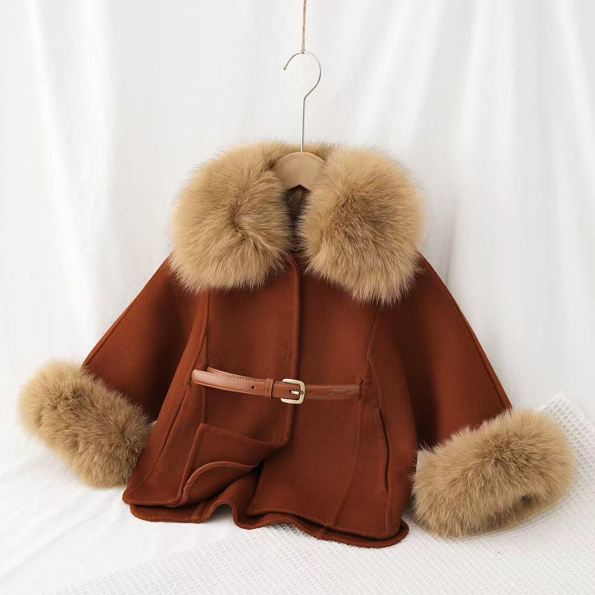 Baby Clothing High End - 女の子用両面ウールコート 秋冬新作 子供服 高級カスタムメイド キッズ ベビー