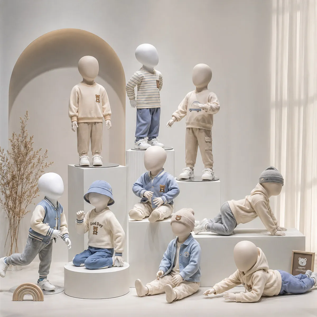 高級子供服店用ベビーモデルプロップ、ディスプレイウィンドウ用 - Baby Clothing High End のレビューと価格