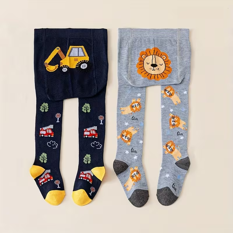 2ピースの柔らかく伸縮性のある漫画の動物と車のプリント入りレ - Baby Clothing Dividers のレビューと価格