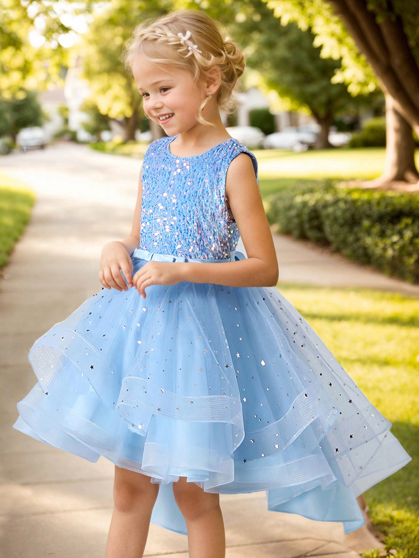 女の赤ちゃんプリンセス花柄スパンコールドレスオフショルダー幼 - Baby Clothing Dresser のレビューと価格