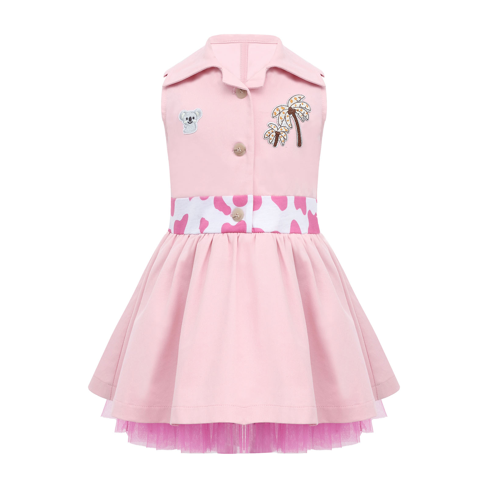 幼児の女の子用動物園飼育員スーツ、ノースリーブ、可愛い動物刺 - Baby Clothing Dresser のレビューと価格