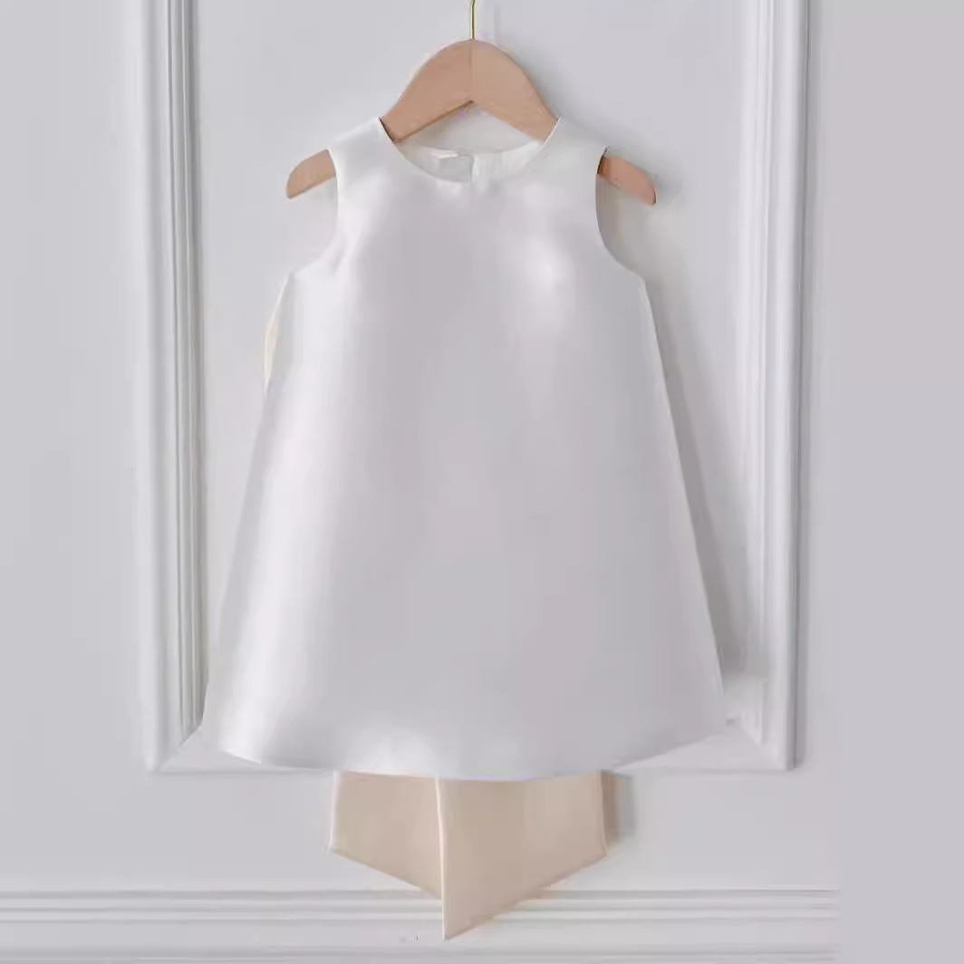 女の子のための台形の弓のドレス,韓国の王女のドレス,誕生日パ - Baby Clothing High End のレビューと価格