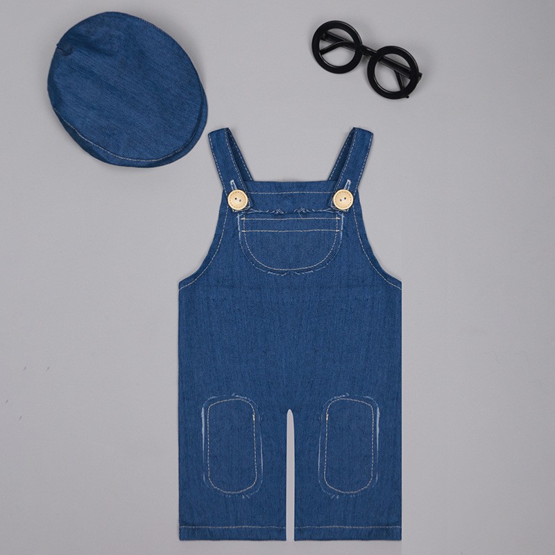 ❤️ 新生児写真撮影服デニムオーバーオールスタジオベビーボー - Baby Clothing Dividers のレビューと価格