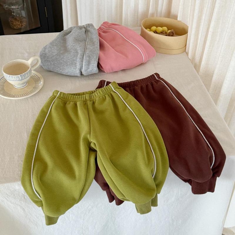 裏起毛厚手女の子用フリーススウェットパンツ無地キッズ男の子用 - Baby Clothing Dividers のレビューと価格