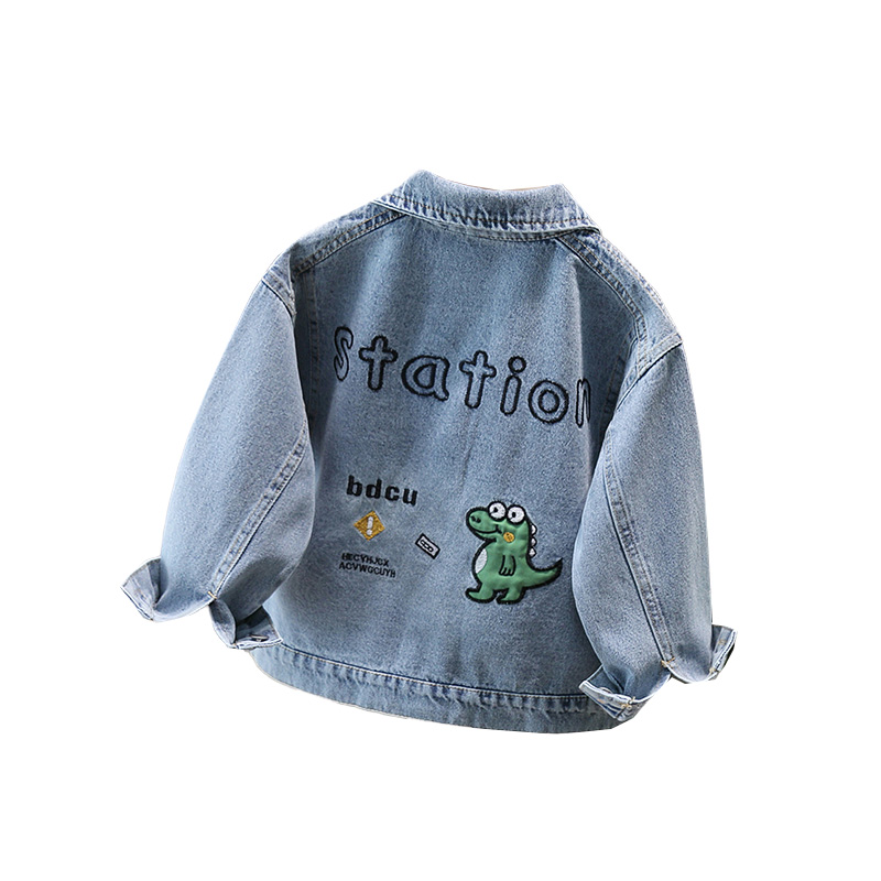 かわいいスタイルベビー子供デニムジャケット恐竜子供のための少 - Baby Clothing Usa のレビューと価格
