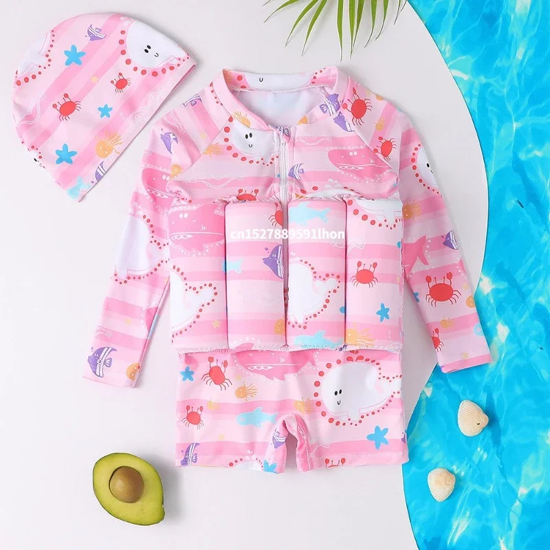 子供用漫画プリント水着、浮力水着、フローティングラッシュガー - Baby Clothing Dividers のレビューと価格