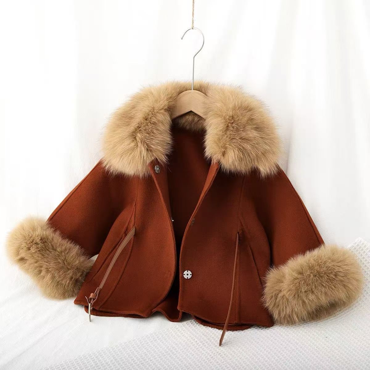 女の子用両面ウールコート 秋冬新作 子供服 高級カスタムメイ - Baby Clothing High End のレビューと価格