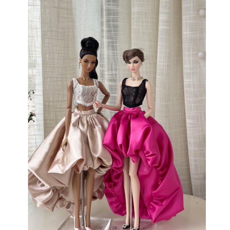 スーパーモデルドール用、高級感あふれるクラシックなレースアッ - Baby Clothing High End のレビューと価格