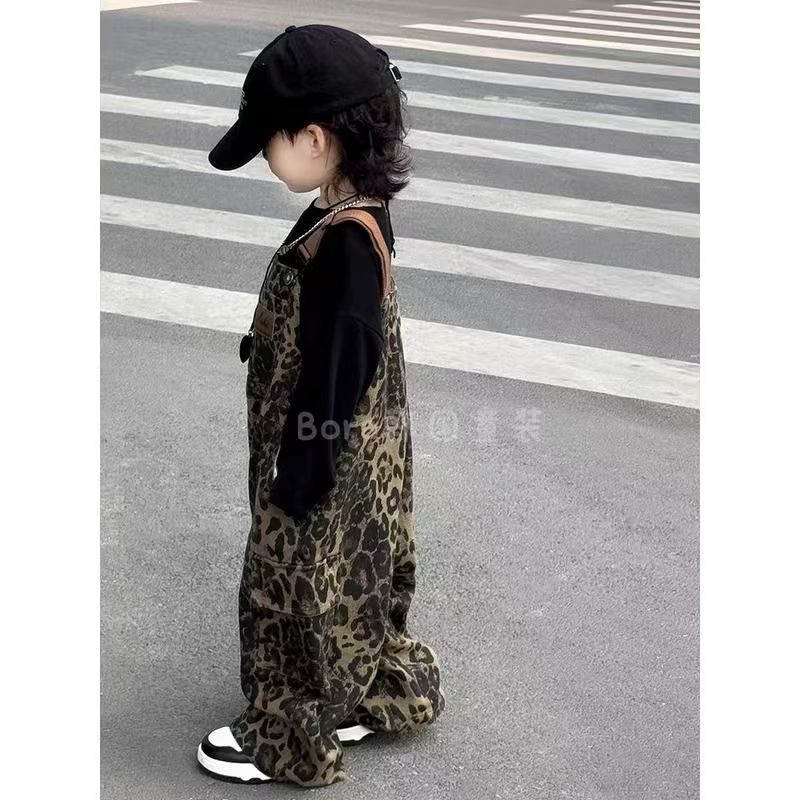 男の子の秋服 2025 新しいヒョウ柄オーバーオール子供のハ - Baby Clothing High End のレビューと価格