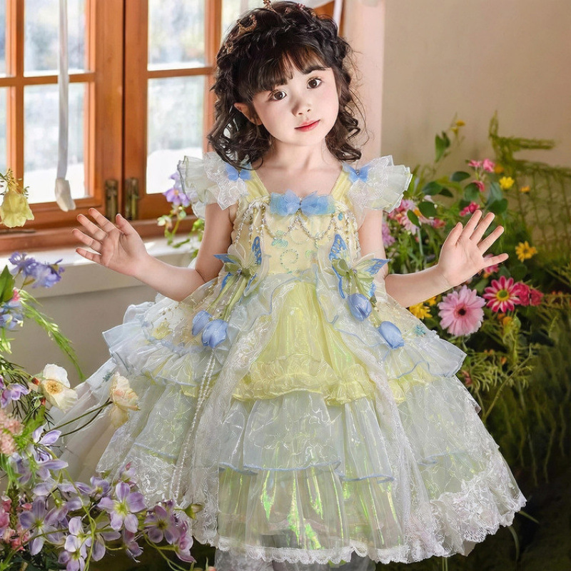 女の子ハイエンドロリータプリンセスドレス子供誕生日ドレス女の - Baby Clothing High End のレビューと価格