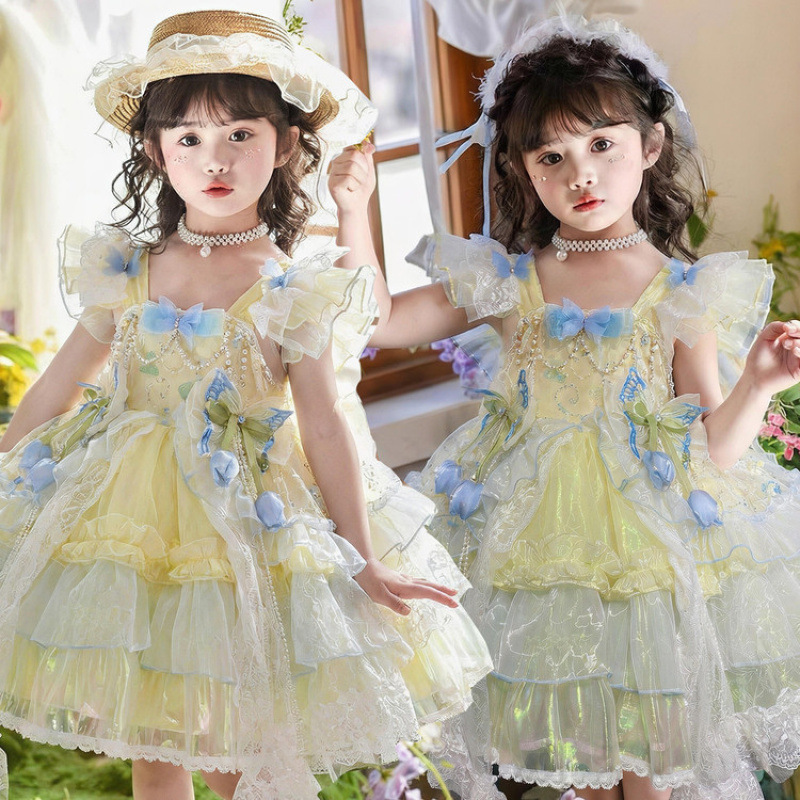 女の子ハイエンドロリータプリンセスドレス子供誕生日ドレス女の - Baby Clothing High End のレビューと価格