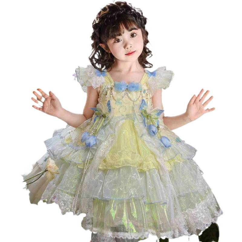 女の子ハイエンドロリータプリンセスドレス子供誕生日ドレス女の - Baby Clothing High End のレビューと価格