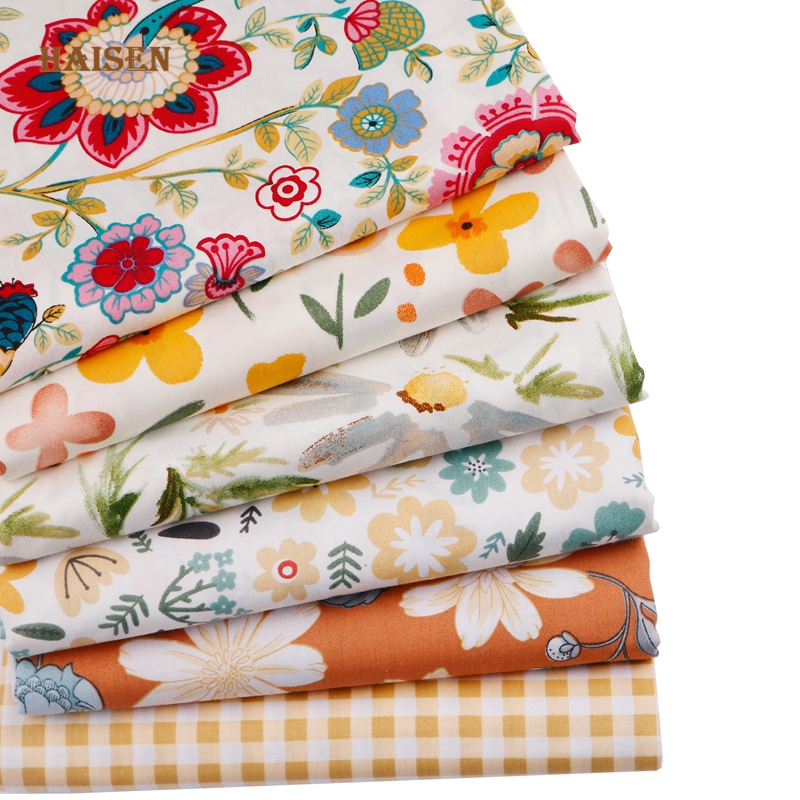 6 個 40 × 50 センチメートルコットンツイルパッチワ - Baby Clothing Organic のレビューと価格